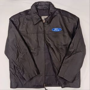Vintage Ford Burk's Bay Men's Casual Retro Lightweight XXL Leather Jacket